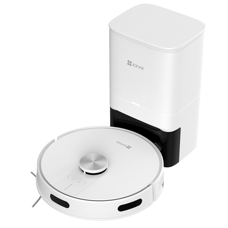 EZVIZ RE7 Edge Robot Aspirapolvere Lavapavimenti – 13.000 Pa, Navigazione LDS LiDAR, Spazzola CutFree 3.0, Autosvuotamento 90 Giorni, Compatibile Alexa